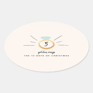 12 Days of Christmas Oval Sticker