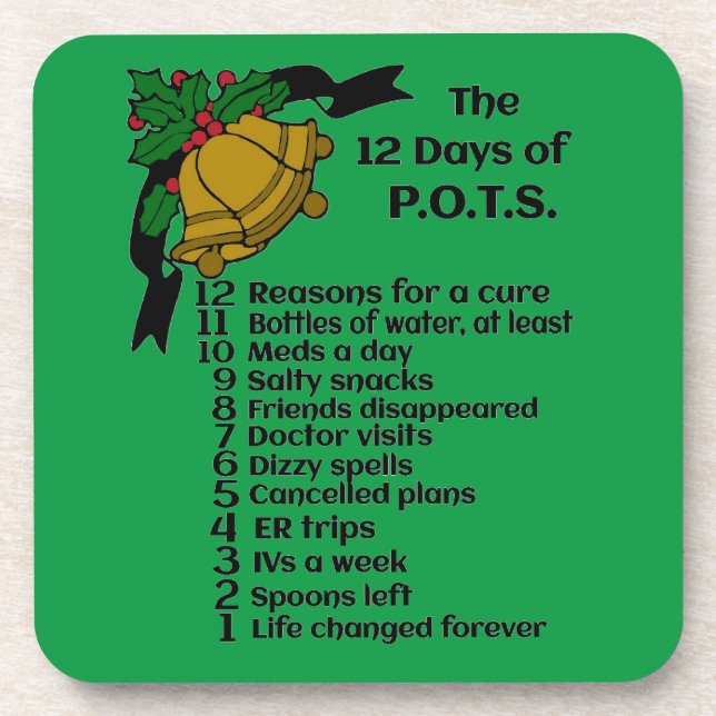 12 Days of Christmas...P.O.T.S. Drink Coaster (Front)