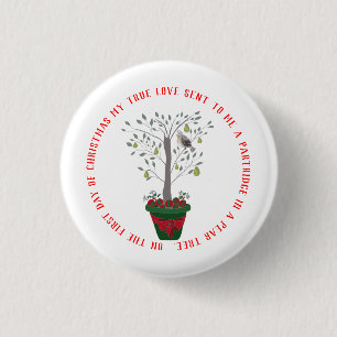 12 Days of Christmas Partridge in a Pear Tree Button
