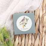 12 Days Of Christmas Partridge In A Pear Tree Classic Round Sticker<br><div class="desc">12 Days Of Christmas Partridge In A Pear Tree Round Stickers! These charming stickers feature a traditional combination of a partridge in a pear tree, full of festive holiday cheer. With your family name and the year displayed below, these stickers add a personal touch to your holiday gifts and decorations....</div>