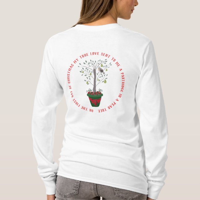 12 Days of Christmas Partridge in a Pear Tree T-Shirt (Back)