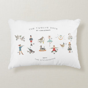 12 Days of Christmas Personalized Keepsake Accent Pillow