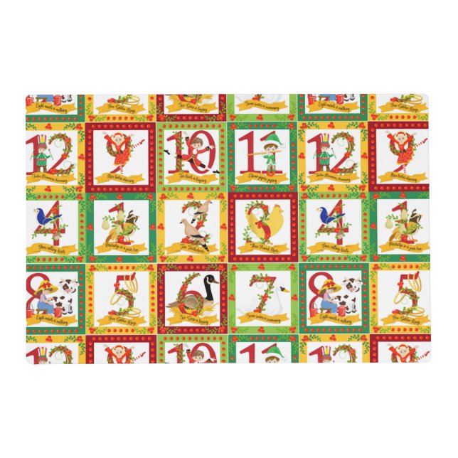 12 Days of Christmas Placemat (Front)