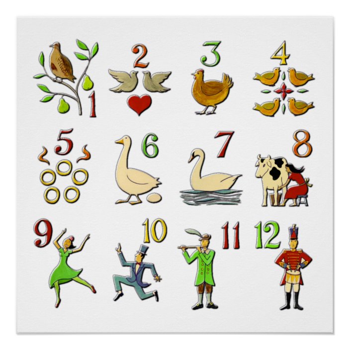 12 Days of Christmas Poster | Zazzle.com