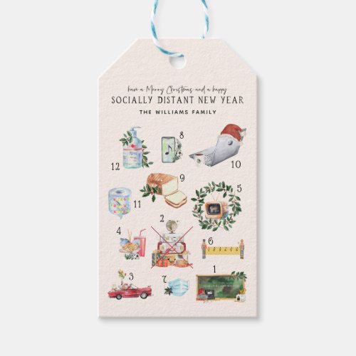 12 Days of Christmas Quarantine Holiday Gift Tags