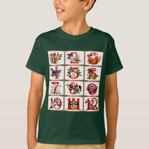 12 Days Of Christmas Quilt Print Gifts T-Shirt