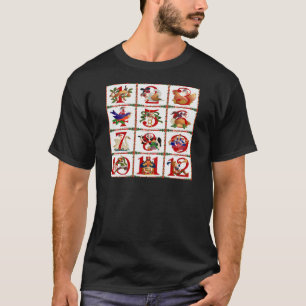 12 Days Of Christmas Quilt Print Gifts T-Shirt