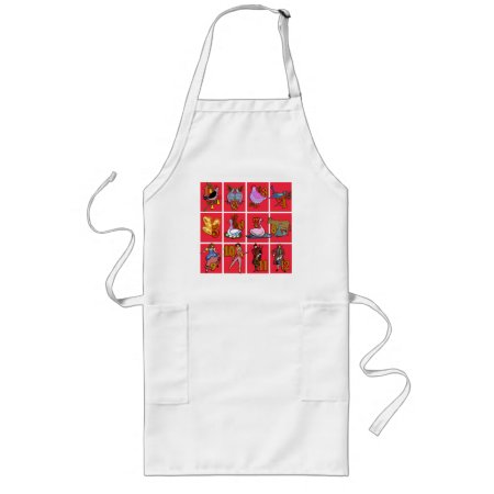 12 Days Of Christmas T-shirts, Apparel, Gifts Long Apron