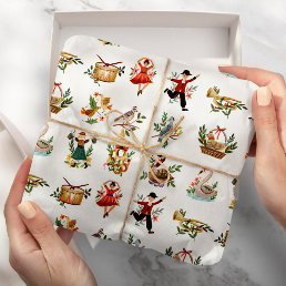 12 Days of Christmas Traditional Holiday Wrapping Paper