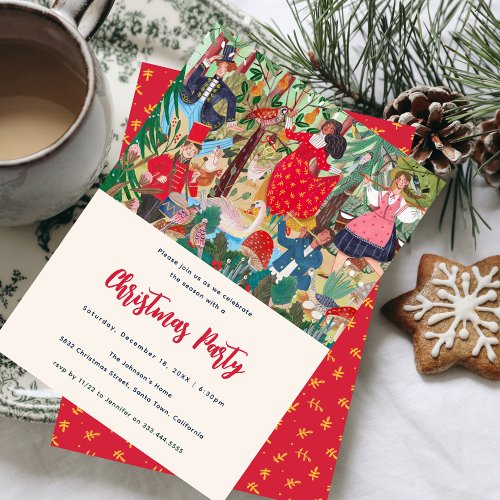 12 Days of Christmas Traditional Party Invitation