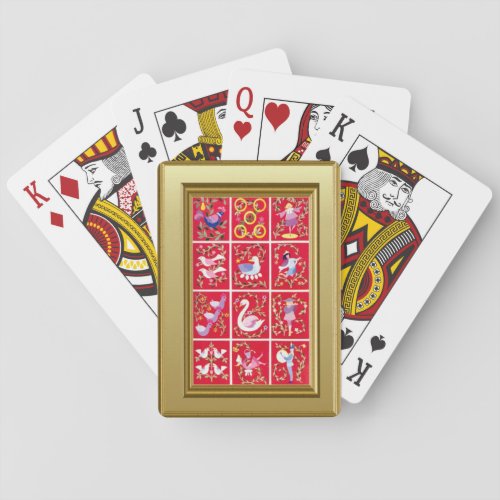 12 Days of Christmas _ traditional Xmas carol Poker Cards