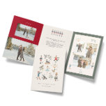 12 Days of Christmas Tri-Fold Holiday Card<br><div class="desc">Twelve days of Christmas illustration by Shelby Allison designed as a trifold holiday photo card template. Personalize these cards with 5 family photos and a detailed holiday greeting.</div>