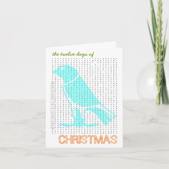 12 Days Of Christmas Word Search Card 3 (Front)