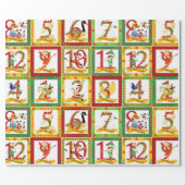 12 Days of Christmas Wrapping Paper | Zazzle