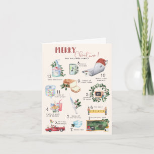 12 Days of Covid   "Quarantine" Christmas Holiday  Card