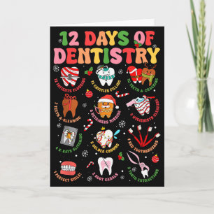 12 Days Of Dentistry Dentist Xmas Tooth Christmas  Card