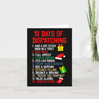 12 Days Of Dispatching Christmas Pajama X-mas Disp Card