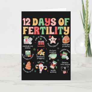 12 Days Of Fertility Ivf Nurse Christmas Ob Gyn Tr Card