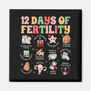12 Days Of Fertility Ivf Nurse Christmas Ob Gyn Tr Magnet
