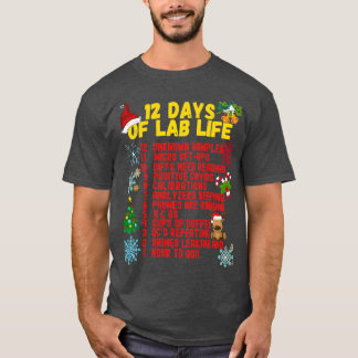 12 DAYS OF LAB LIFE CHRISTMAS MEDICAL LABORATORY S T-Shirt