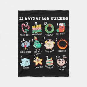 12 Days Of Landd Unit Nursing Labor And Delivery N Fleece Blanket