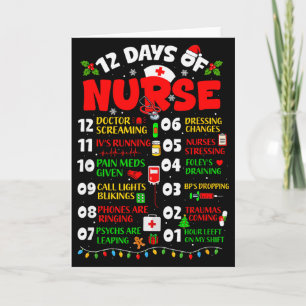 12 Days Of Nurse Schedule Ivs Running Bps Dropping Card