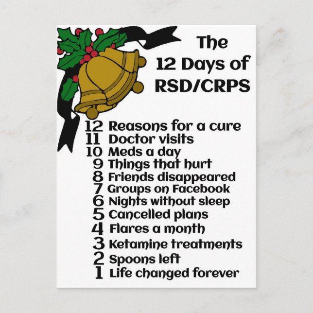 12 Days of RSD/CRPS Postcard (Front)