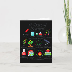 12 Days Of Science Funny Science Teacher Christmas Card