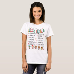 12 Days of Speech Therapy SLP Christmas T-Shirt