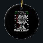 12 Days of Teaching Math Teacher Christmas Gifts Ceramic Ornament<br><div class="desc">12 Days of Teaching Math Teacher Christmas Gifts</div>