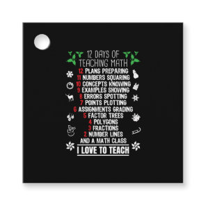 12 Days of Teaching Math Teacher Christmas Gifts Favor Tags