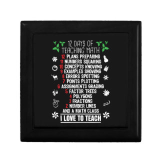 12 Days of Teaching Math Teacher Christmas Gifts Gift Box