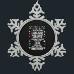 12 Days of Teaching Math Teacher Christmas Gifts Snowflake Pewter Christmas Ornament<br><div class="desc">12 Days of Teaching Math Teacher Christmas Gifts</div>