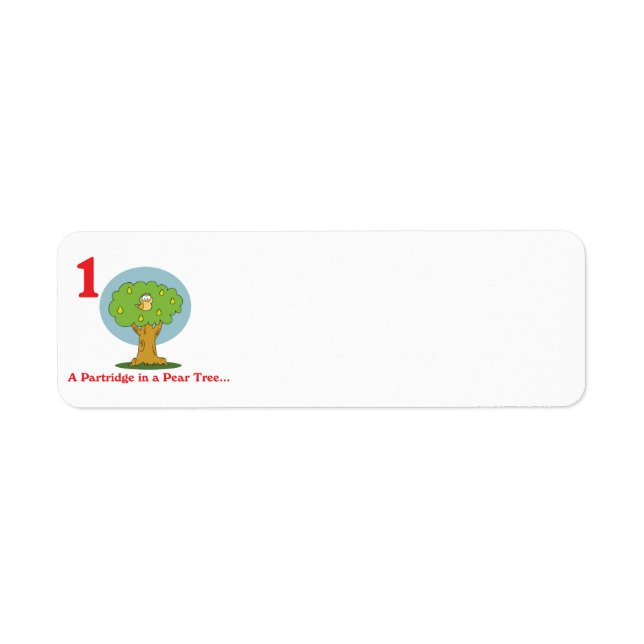 12 days partridge in a pear tree label (Front)