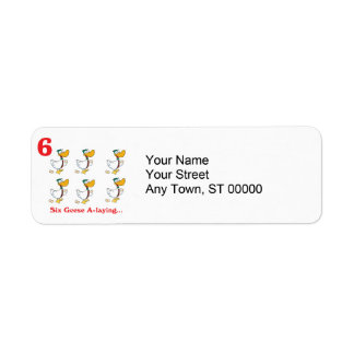12 days six geese a-laying label