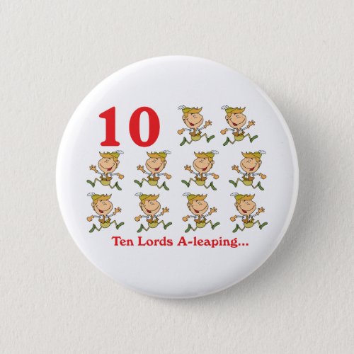 12 days ten lords a_leaping pinback button