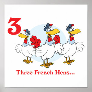 12 days three french hens poster