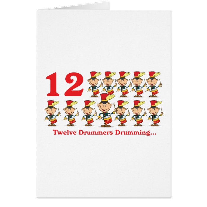 12 days twelve drummers drumming greeting cards