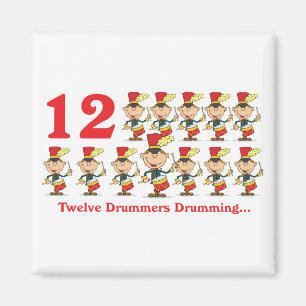 12 days twelve drummers drumming magnet