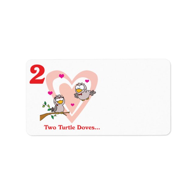 12 days two turtle doves label (Front)