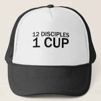 12 DISCIPLES, 1 CUP Funny Last Supper T-Shirt Trucker Hat