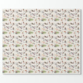12 Dogs of Christmas in Holiday Attire Wrapping Paper (Flat)