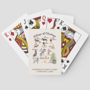 12 Dogs of Christmas in Holiday Spirit Games Poker Cards