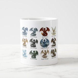 12 Dragons Giant Coffee Mug