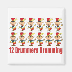 12 Drummers Drumming Magnet