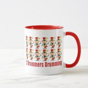 12 Days of Christmas Printed Mugs - Set of 6