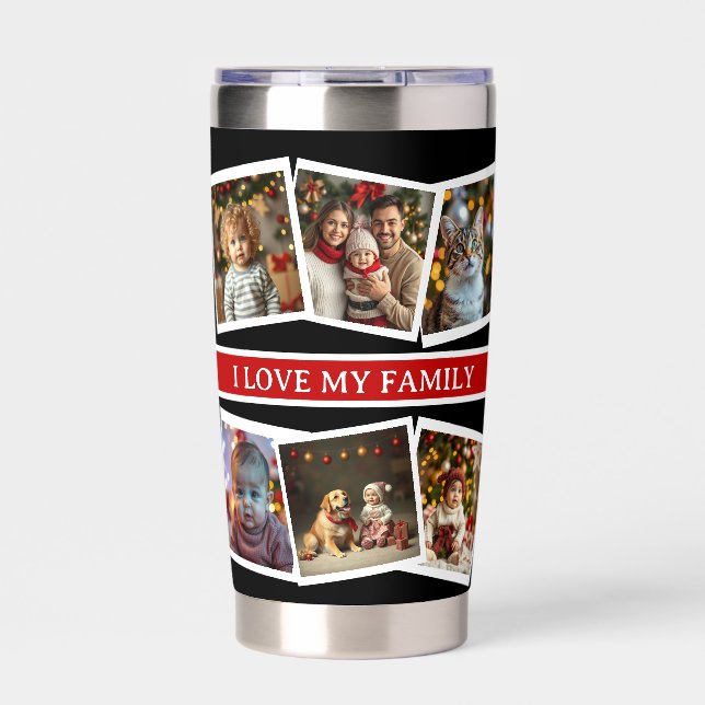 12 Family Photo Template | Love My Family Insulate Insulated Tumbler (Front)