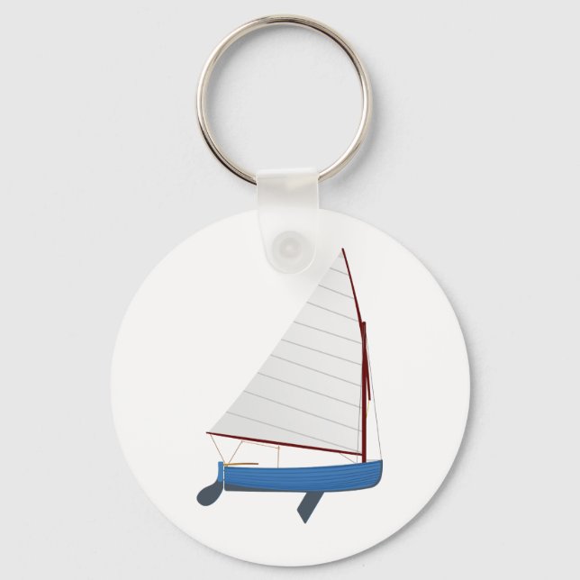 12 Foot Sailing Dinghy Keychain (Front)