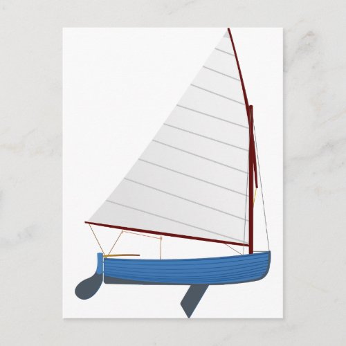 12 Foot Sailing Dinghy Postcard