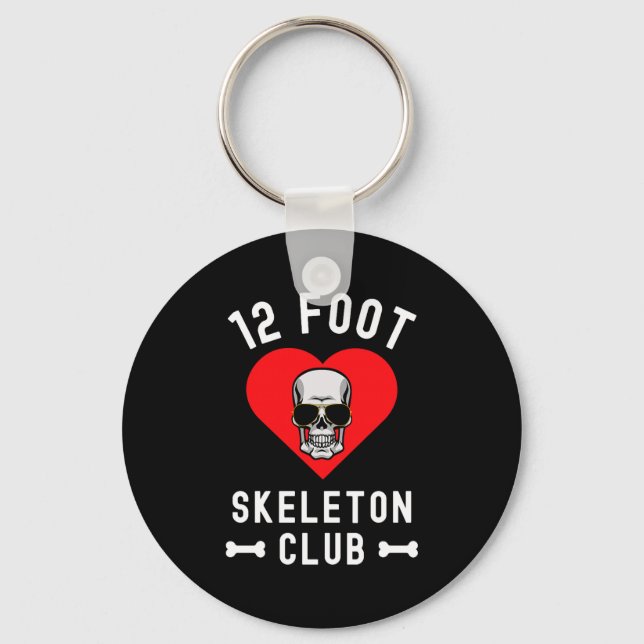 12 Foot Skeleton Club Giant Skelly Gles Valentine' Keychain (Front)